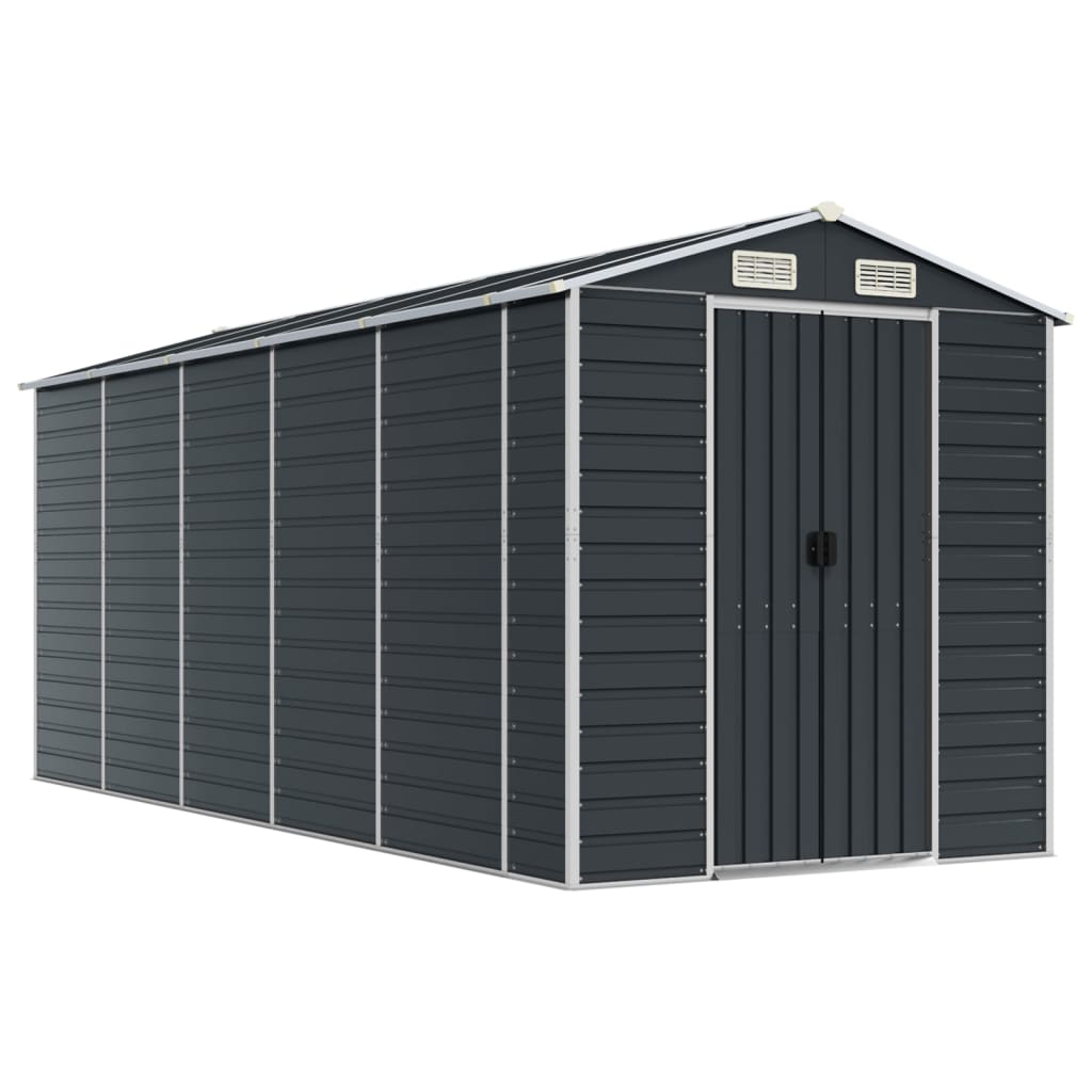 Vidaxl Garden Shed 191x470x198 cm ocynkowana stalowa antracyt -