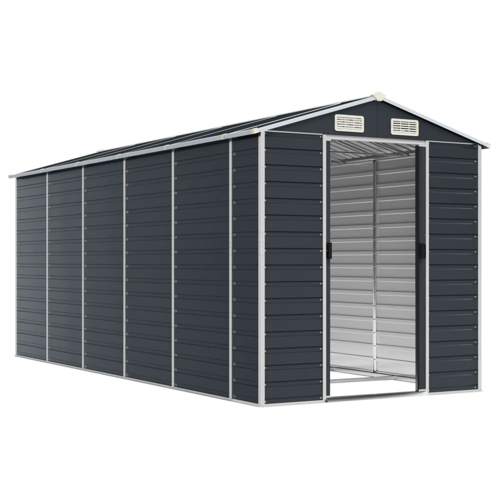 Vidaxl Garden Shed 191x470x198 cm ocynkowana stalowa antracyt -
