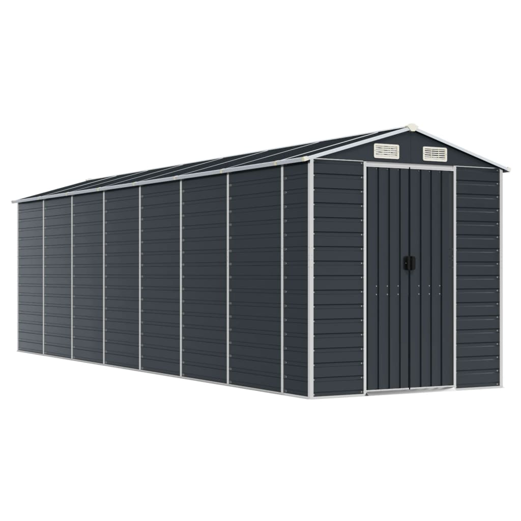Vidaxl Garden Shed 191x640x198 cm ocynkowana stalowa antracyt -