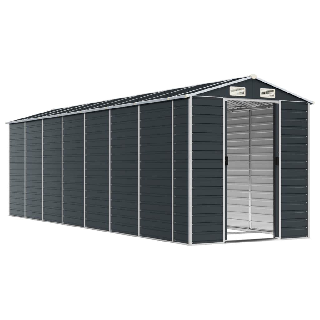 Vidaxl Garden Shed 191x640x198 cm ocynkowana stalowa antracyt -