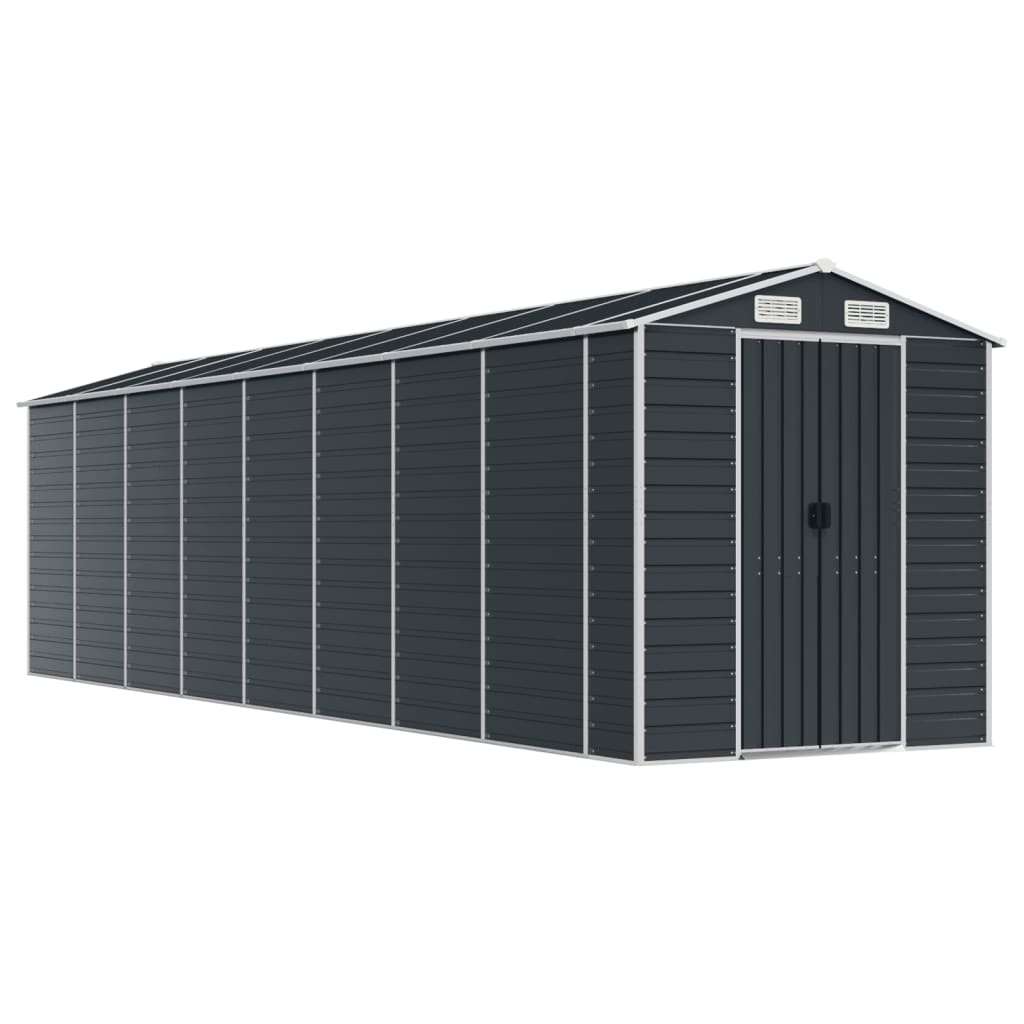 Vidaxl Garden Shed 191x725x198 cm Antracite in acciaio zincato
