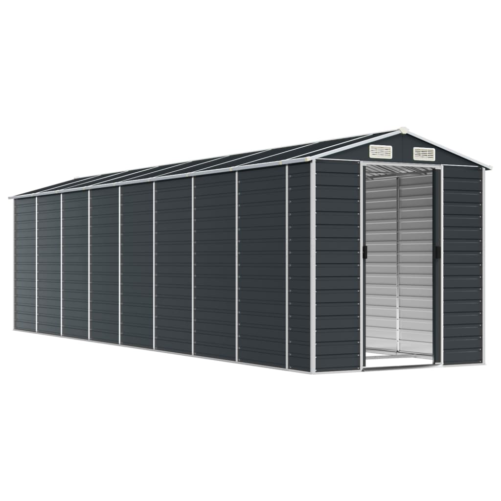Vidaxl Garden Shed 191x725x198 cm Antracite in acciaio zincato