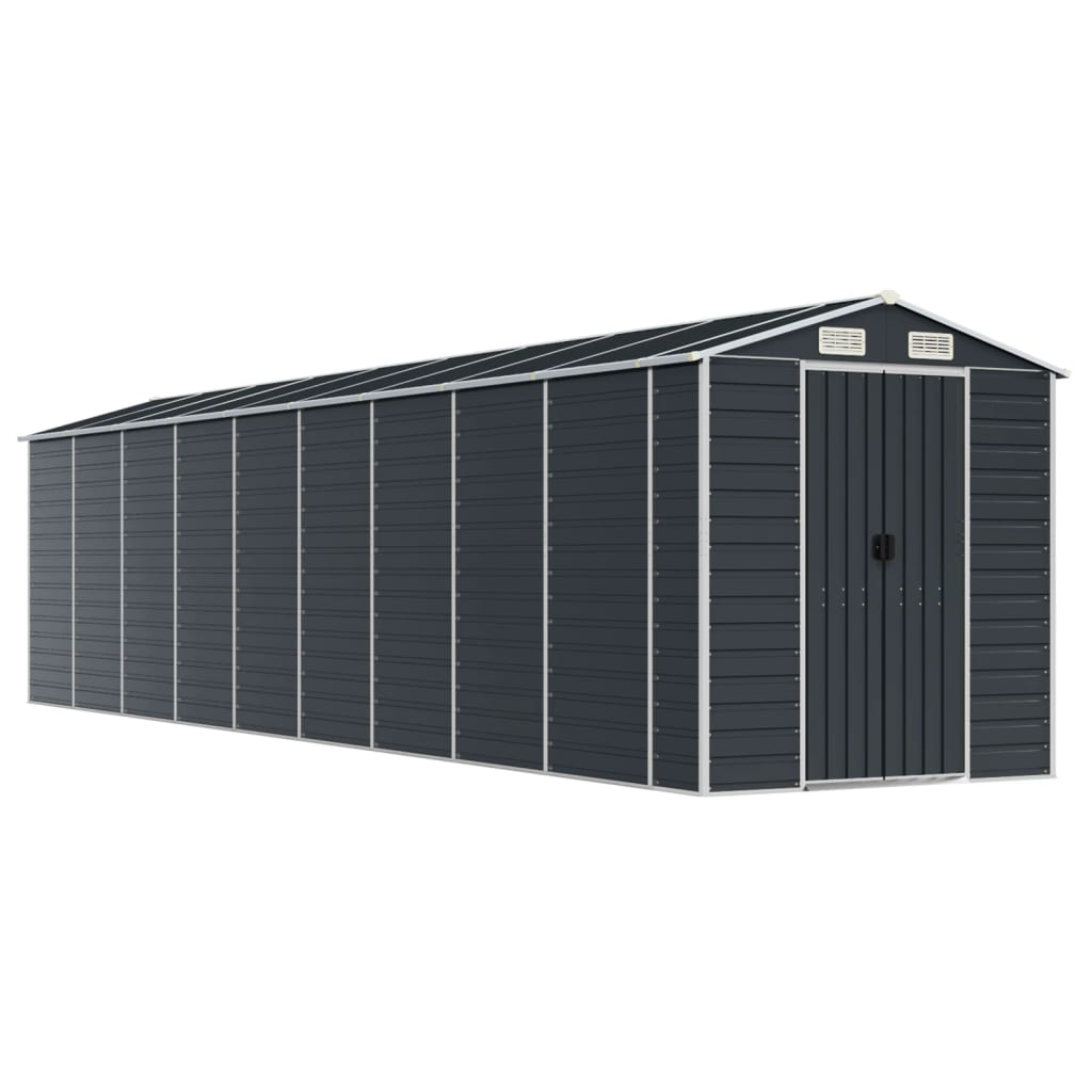 Vidaxl Garden Shed 191x810x198 cm verzinkter Stahl -Anthrazit -Verschärfen