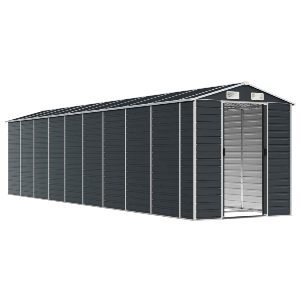 Vidaxl Garden Shed 191x810x198 cm verzinkter Stahl -Anthrazit -Verschärfen