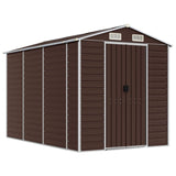 Vidaxl Garden Shed 191x300x198 cm pocinkano jekleno rjavo