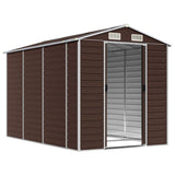 Vidaxl Garden Shed 191x300x198 cm pocinkano jekleno rjavo