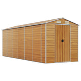 Vidaxl Garden Shed 191x555x198 cm pocinkano jekleno svetlo rjavo