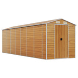 Vidaxl Garden Shed 191x640x198 cm pocinkano jekleno svetlo rjavo