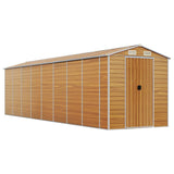 Vidaxl Garden Shed 191x725x198 cm ocynkowana stalowa jasnobrązowa