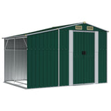 Vidaxl Garden Shed 277x192.5x179 cm ocynkowana stalowa zielona