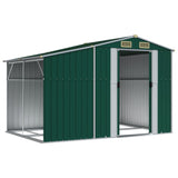 Vidaxl Garden Shed 277x192.5x179 cm ocynkowana stalowa zielona