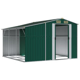 Vidaxl Garden Shed 277x279x179 cm pocinkano jekleno zeleno