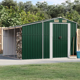 Vidaxl Garden Shed 277x279x179 cm pocinkano jekleno zeleno