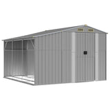 Vidaxl Garden Shed 277x279x179 cm ocynkowana stalowa szarość
