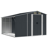 Vidaxl Garden Shed 277x279x179 cm ocynkowana stalowa antracyt -