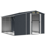 Vidaxl Garden Shed 277x279x179 cm ocynkowana stalowa antracyt -