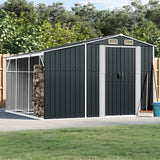 Vidaxl Garden Shed 277x279x179 cm ocynkowana stalowa antracyt -