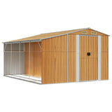 Vidaxl Garden capannone 277x365.5x179 cm in acciaio zincato in acciaio chiaro