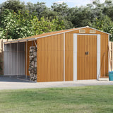 Vidaxl Garden capannone 277x365.5x179 cm in acciaio zincato in acciaio chiaro