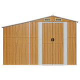 Vidaxl Garden Shed 277x93x179 cm pocinkano jekleno rjavo