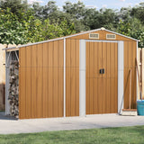 Vidaxl Garden Shed 277x93x179 cm pocinkano jekleno rjavo