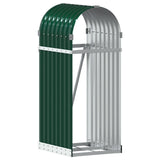Vidaxl Brennholz Aufbewahrung 40x45x100 cm verzinktes Stahlgrün