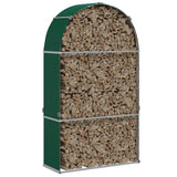 Vidaxl Brennholz Speicher 120x45x210 cm verzinktes Stahlgrün
