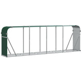 Vidaxl Brennholz Aufbewahrung 300x45x100 cm verzinktes Stahlgrün