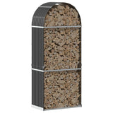 Vidaxl Storage za shranjevanje drva 80x45x190 cm pocinkani jekleni antracit