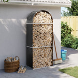 Vidaxl Storage za shranjevanje drva 80x45x190 cm pocinkani jekleni antracit