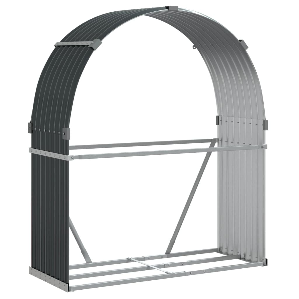 VIDAXL -Brennholzspeicher 120x45x140 cm verzinkter Stahl -Anthrazit