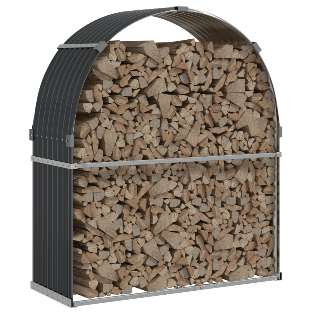 VIDAXL -Brennholzspeicher 120x45x140 cm verzinkter Stahl -Anthrazit