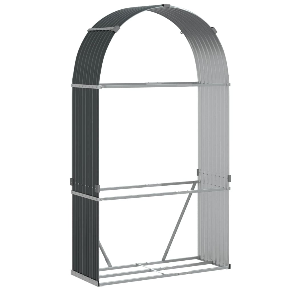VIDAXL -Brennholzspeicher 120x45x210 cm verzinkter Stahl -Anthrazit