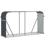 VidaXL Firewood storage 180x45x100 cm Galvanized Steel Anthracite