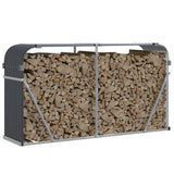 VidaXL Firewood storage 180x45x100 cm Galvanized Steel Anthracite