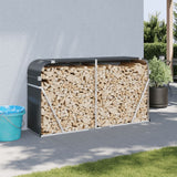 VidaXL Firewood storage 180x45x100 cm Galvanized Steel Anthracite