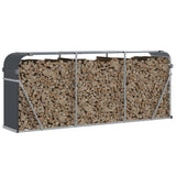 Vidaxl Brennholz Aufbewahrung 234x45x100 cm verzinkter Stahl -Anthrazit