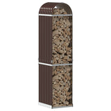 Stockage de bois de chauffage vidaxl 40x45x170 cm brun en acier galvanisé