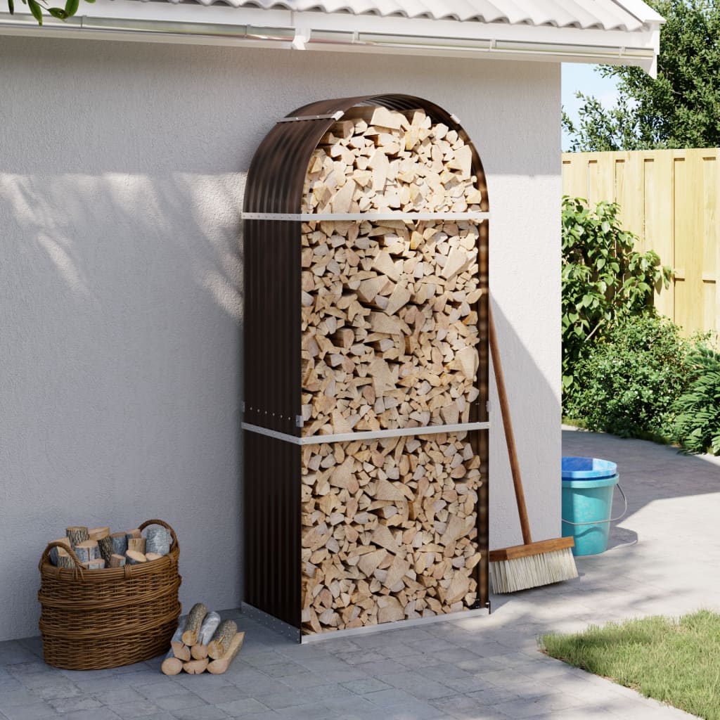 Vidaxl Storage za skladiščenje 80x45x190 cm pocinkano jekleno rjavo