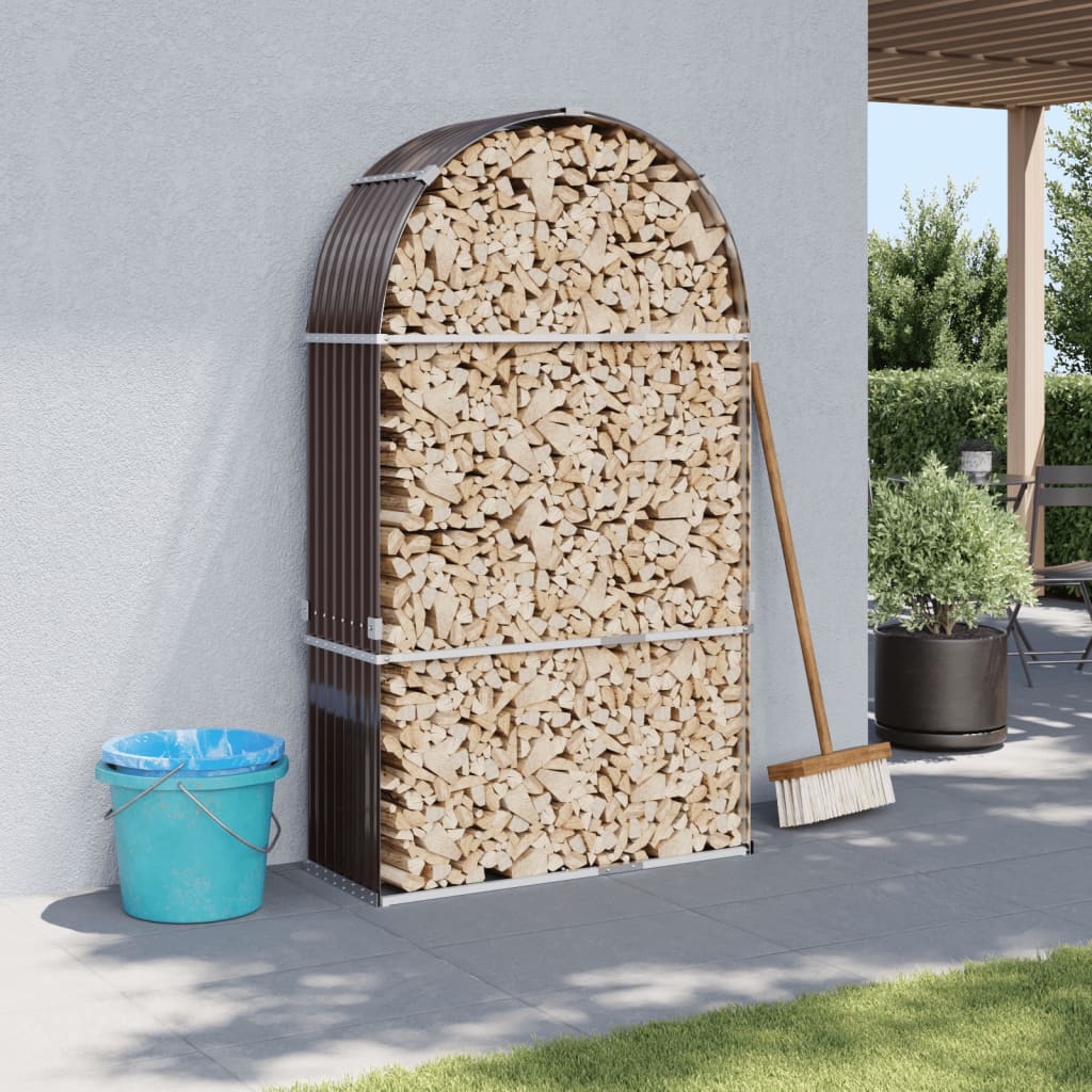 Vidaxl Storage za prireditve 120x45x210 cm pocinkano jekleno rjavo