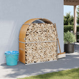 Vidaxl Brennholz Speicher 120x45x140 cm verzinktes Stahlhellbraun