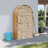 Vidaxl Brennholz Speicher 120x45x210 cm verzinkter Stahlhellbraun