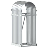Almacenamiento de leña de Vidaxl 40x45x100 cm de acero galvanizado de color plateado