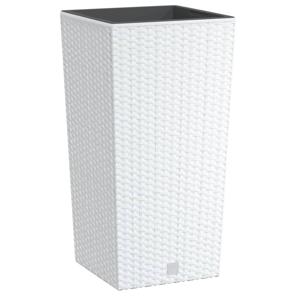 Vidaxl fioriera con bak rattan rimovibile 11 26,5 l pp bianco