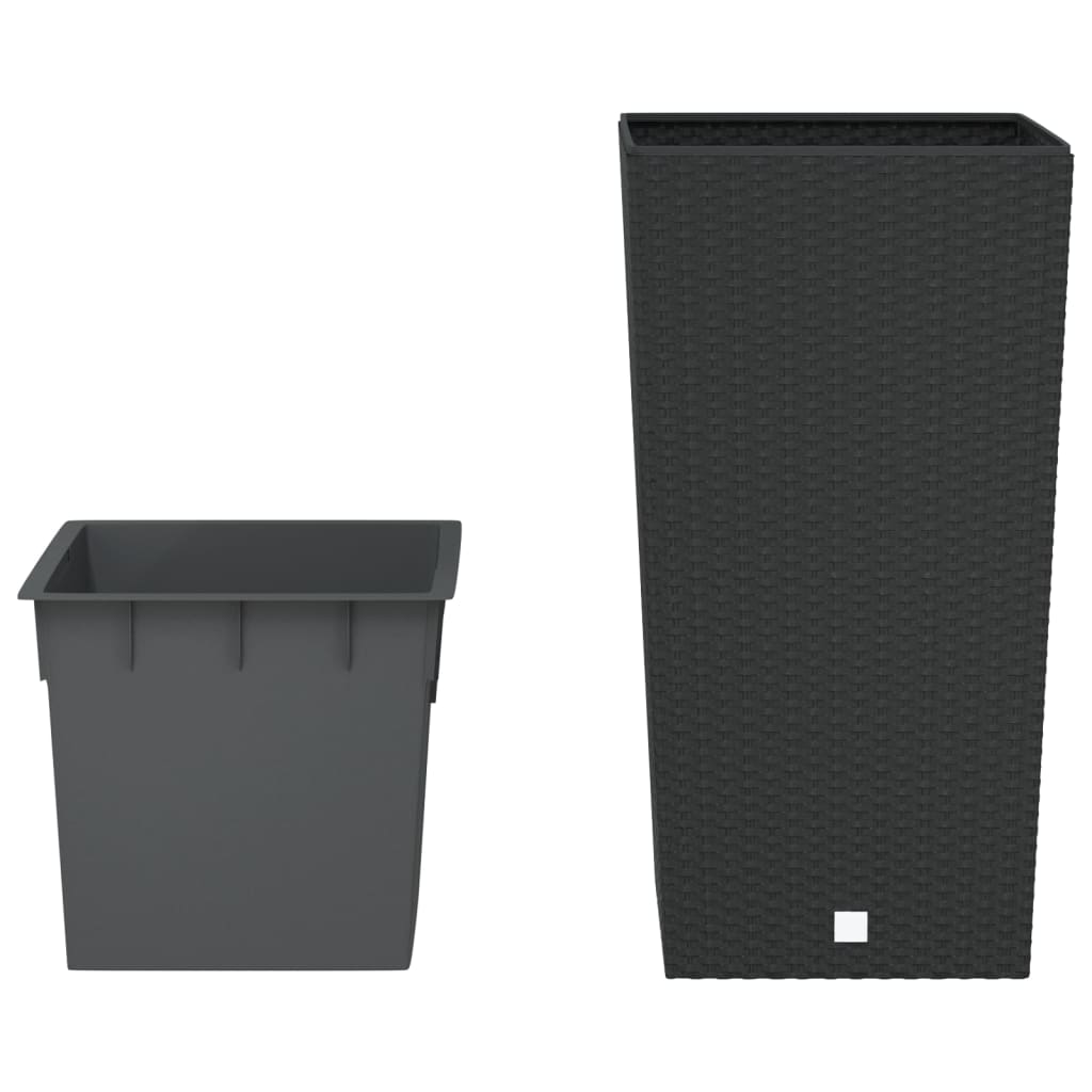 Vidaxl Planner with removable Bak Rattan Look 21 49 L PP Anthracite