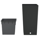 Vidaxl Planner with removable Bak Rattan Look 21 49 L PP Anthracite