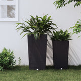 Vidaxl Planner with removable Bak Rattan Look 21 49 L PP Anthracite