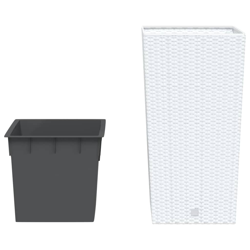 Vidaxl Planner with removable Bak Rattan Look 21 49 L Pp White