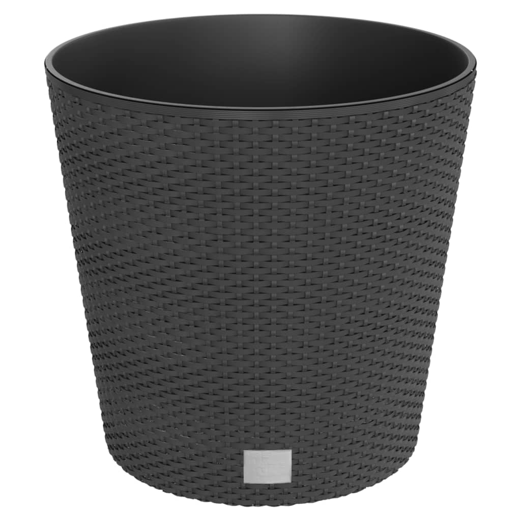 VidaXL Planter removable Bak Rattan Look 35 37.5 L PP Anthracite