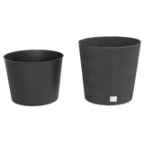 VidaXL Planter removable Bak Rattan Look 35 37.5 L PP Anthracite